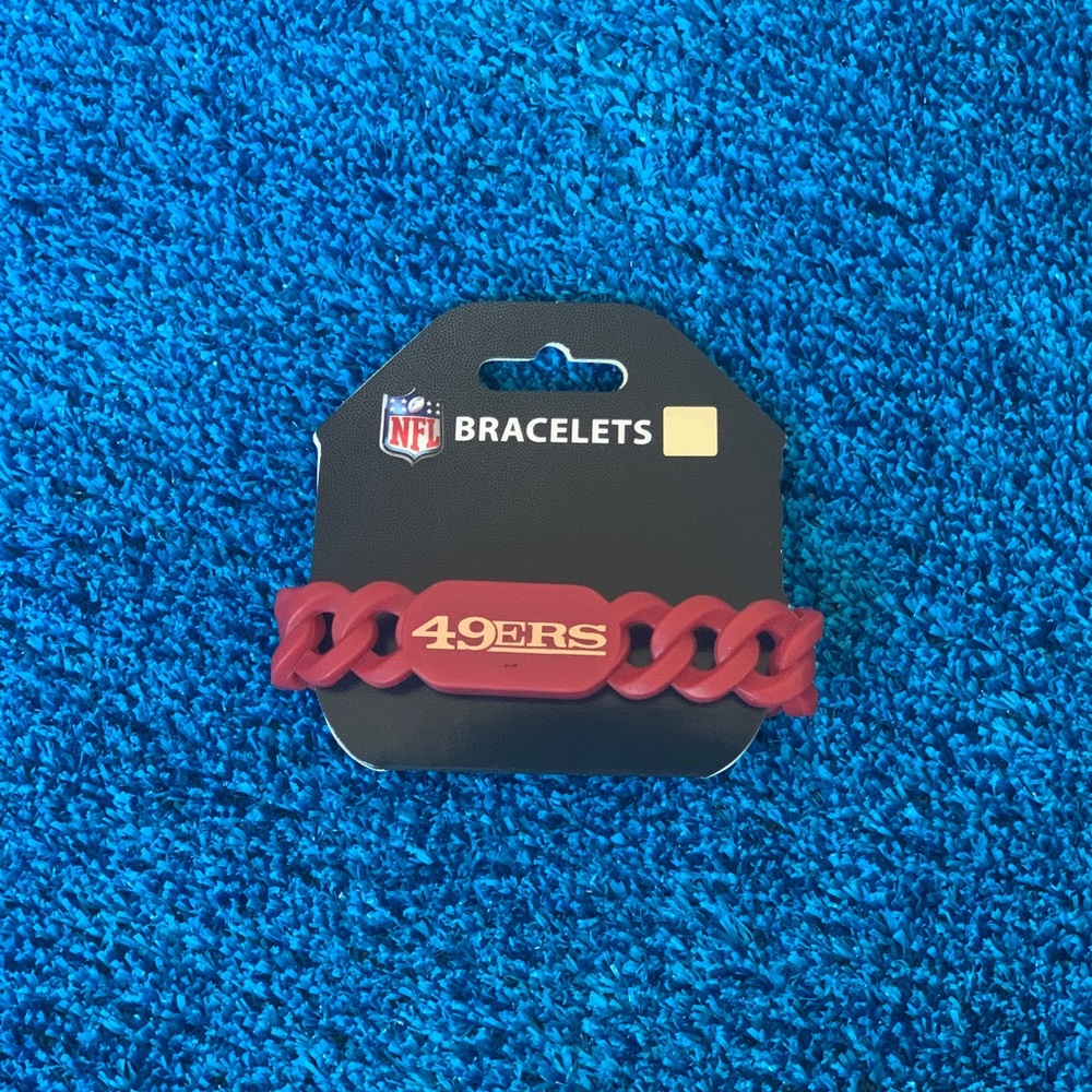 COPY - SAN FRANCISCO 49ERS SILICONE WRIST BAND BRACELET